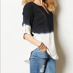 Anthropoligie Floreat dip-dyed peasant top